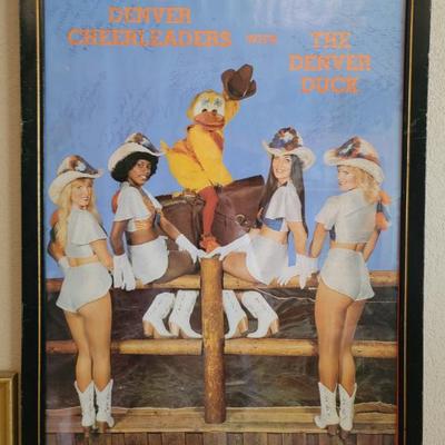 Vintage Bronco Cheerleaders framed print