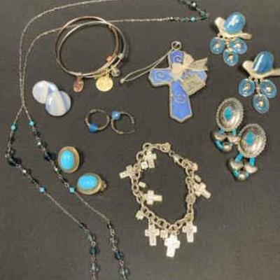 Ct519 blue costume jewelry