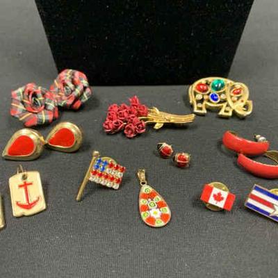 Ct539 red costume jewelry