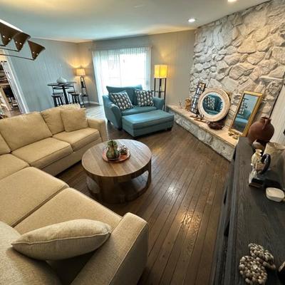 Tan Sectional sofa in picture NOT for sale. Everything else is!