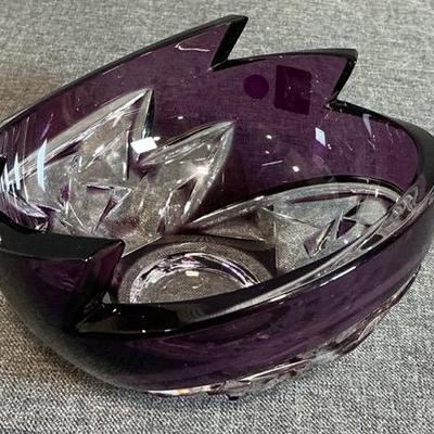 Caesar Crystal Bohemiae Neptune Standard Chestnut Bowl In Violet
