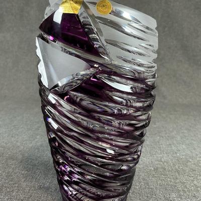 Caesar Crystal Bohemiae Mirage Medium Chamber Vase Violet By Kunst 