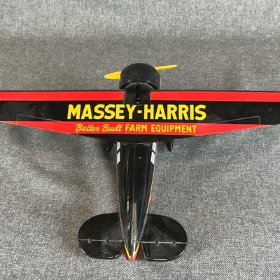 Liberty Classics Die Cast Lockheed Vega Plane Coin Bank With Massey-Harris Branding