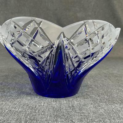 Caesar Crystal Bohemiae Frost Medium Lemon Cup In Cobalt 