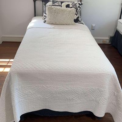 Twin Bed With Iron Headboard 1