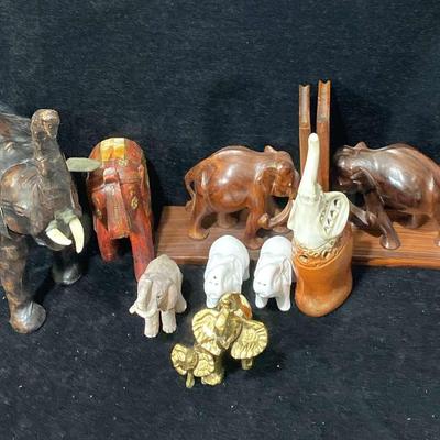Vintage Handcrafted Elephants 