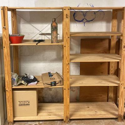 Wood Shelving Unit 1