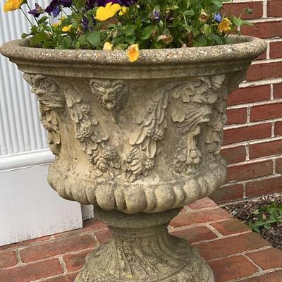 Two Cement Urns 