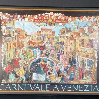 "Carnevale A Venzia" Framed Poster 