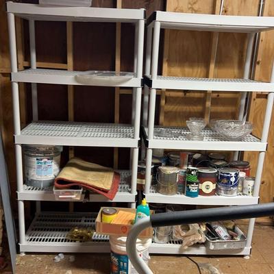 Two Plastic Shelving Units 