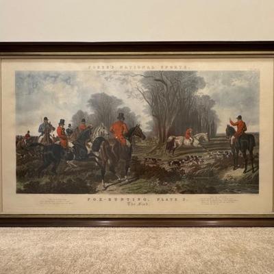 Print - “Fox-Hunting, Plate 2. The Find” “Painted By J.F. Herring Senr”
