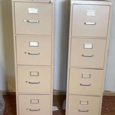Two Metal File Cabinets