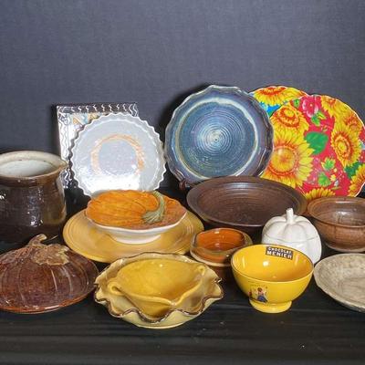 Vintage Ceramics - Yellow & Pumpkins