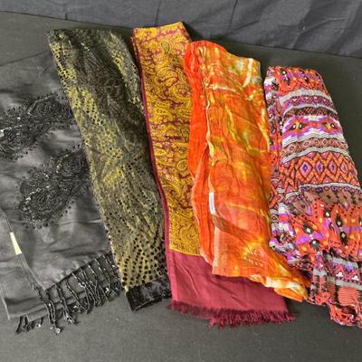 5 Gold and Black Scarves