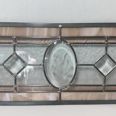 Framed Stain Glass Hanging Panel