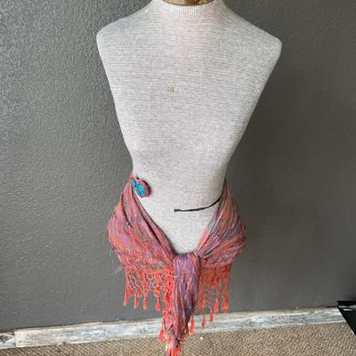 Vintage Grey Cloth Dress Form Mannequin