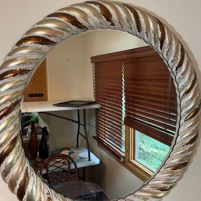 Carolina Mirror Rope Braid Look Large Round Mirror