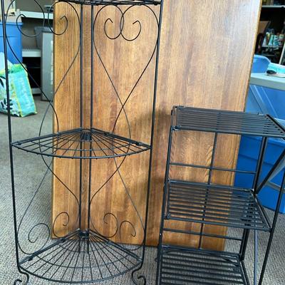 Corner & Square Small Metal Folding Shelves
