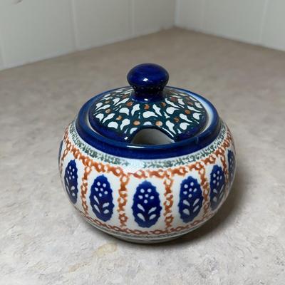 Bolsaweic Hand Painted Sugar Bowl