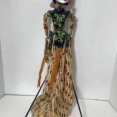 Indonesian Wayang Golek Large Hand Carved Puppet