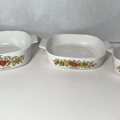 Corning Ware Vintage Spice Of Life Casserole Set