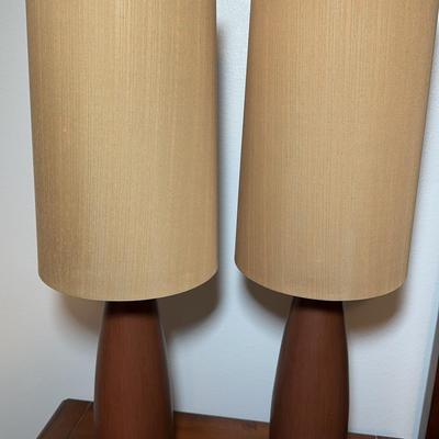 Tanner Kenzie Mid Century Turned Table Lamps