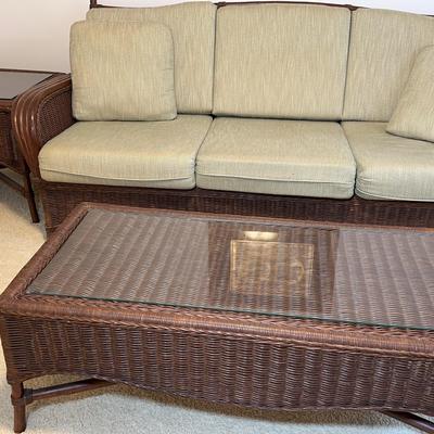 Seaside Cottage Sofa & Tables Set by Classic Rattan