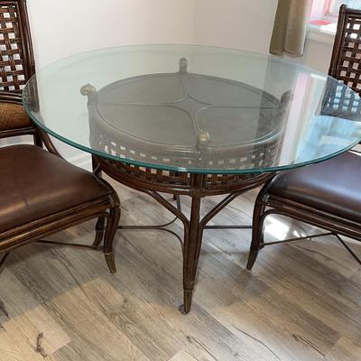 Hooker Furniture Indoor Outdoor Rattan Table & 2 Chairs