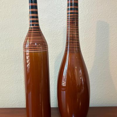 Tall Skinny Decorative Spiral Vases 