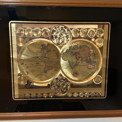 Planisphaerium Terrestre Peter Schenk Foil Print