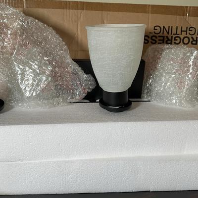 Progress Lighting 3 Light Matte Black Fixture