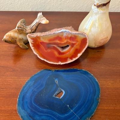 Geode, Agate Slice & Onyx
