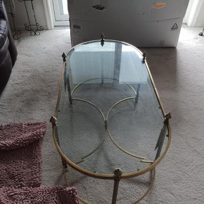 Glass coffee table