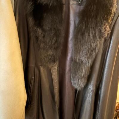 Leather coat small