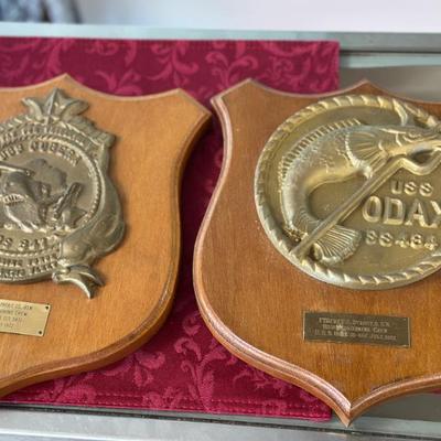 Brass Navy ship plaque