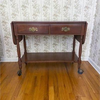 Henkel Harris Virginia Galleries Drop Leaf Rolling Server .jpg