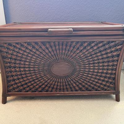 Beautiful Lacquered Cane Chest