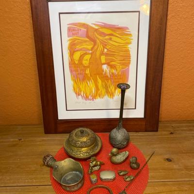 Vintage Brass Figurines and Wall Art  