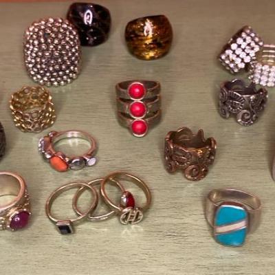 Ring Collection Including Some Sterling Silver