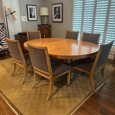 Sale Photo Thumbnail #572: Beidermeyer dining room table and chairs