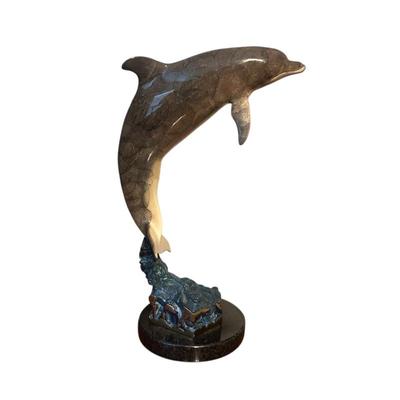 Sale Photo Thumbnail #471: dolphin sculpture by Robert Wyland 12" tall