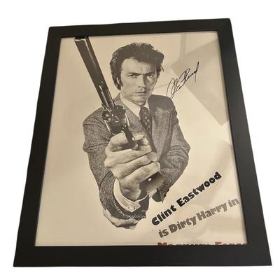 Sale Photo Thumbnail #367: signed Clint Eastwood Dirty Harry poster in frame 22" x 18"