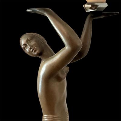 Sale Photo Thumbnail #281: Pierre Le Faguays Art Deco Bronze Table Lamp