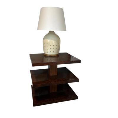 Sale Photo Thumbnail #562: 3 tiered side table from New York and Ralph Lauren Lamp
