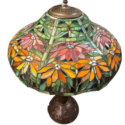 Sale Photo Thumbnail #237: Tall Tiffany Style lamp #49 29" tall