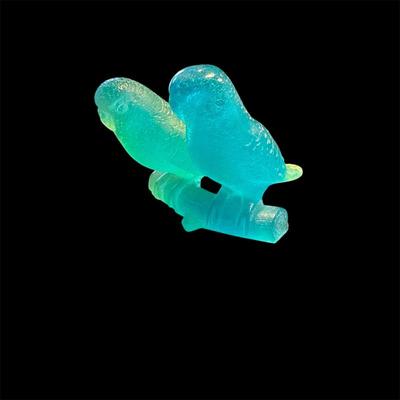 Sale Photo Thumbnail #63: Daum Blue and green crystal parrots