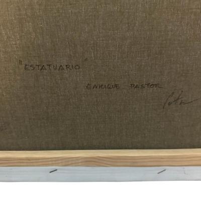 Sale Photo Thumbnail #445: "Estatuario" painting on canvas by Enrique Pastor