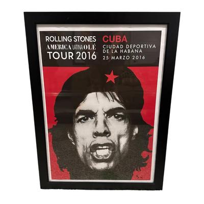 Sale Photo Thumbnail #499: Rolling Stones Cuba poster in frame 31.5" x 23"