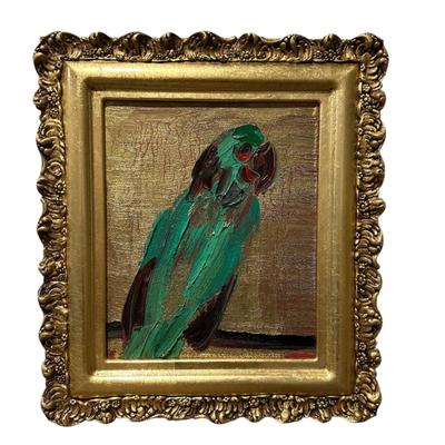 Sale Photo Thumbnail #193: "Parrot 2" by Hunt Slonem in frame 15" x 17"