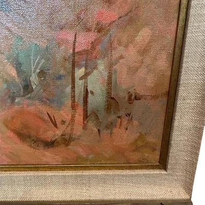Sale Photo Thumbnail #340: "Buffalo Hunt" by Vladan Stiha in frame 30" x 33"